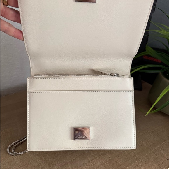 3.1 Phillip Lim Cream Leather Crossbody Bag w/ Silver Chain - Picture 5 of 7